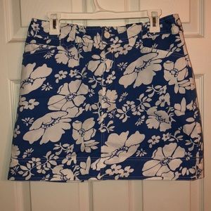 Blue and white skort